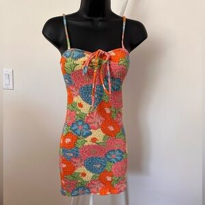 Colorful Floral Knit Dress